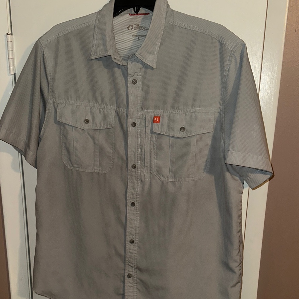Men's Casual Light Gray Button Down Shirt